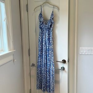 Blue Floral Jumpsuit